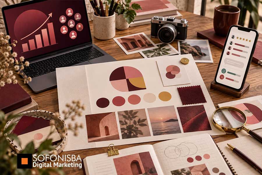 Strumenti di branding e monitoraggio digitale per analizzare notorietà, recensioni e reputazione online di un brand.