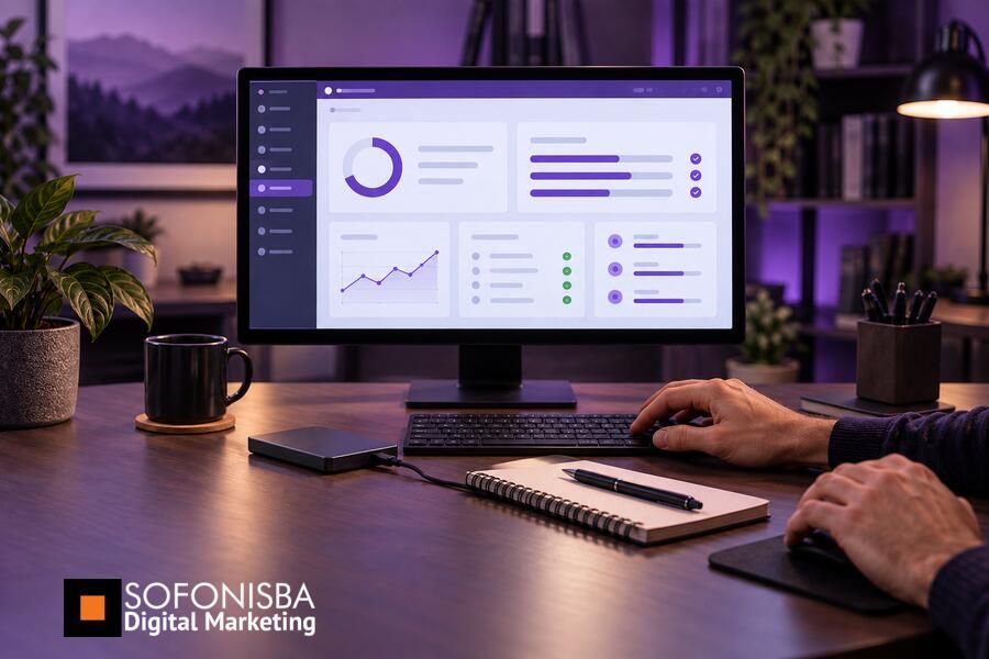 Schermata di manutenzione WordPress con aggiornamenti, backup e controlli di sicurezza del sito web.